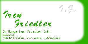 iren friedler business card