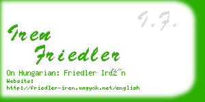 iren friedler business card